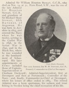 Nieżyjący już admirał Sir WH Stewart, GCB, wcześniej głównodowodzący w Devonport autorstwa English Photographer