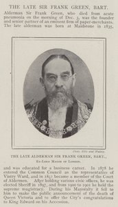 Nieżyjący już radny sir Frank Green, baronet, były burmistrz Londynu autorstwa English Photographer