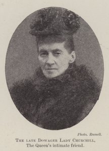 Nieżyjąca już wdowa, lady Churchill, bliska przyjaciółka królowej autorstwa English Photographer