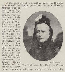 Nieżyjąca wdowa Lady Howard de Walden autorstwa English Photographer
