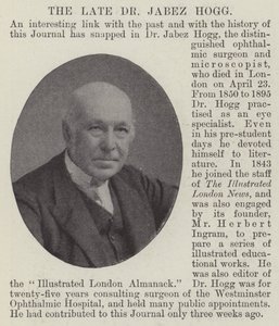 Nieżyjący już dr Jabez Hogg autorstwa English Photographer