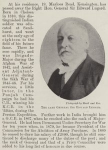 Nieżyjący już generał Sir Edward Lugard autorstwa English Photographer