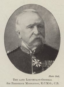 Nieżyjący generał porucznik Sir Frederick Middleton, KCMG, CB autorstwa English Photographer