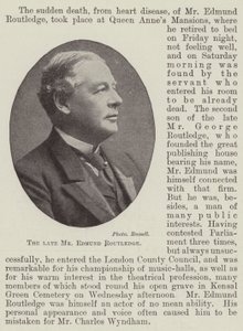Nieżyjący już pan Edmund Routledge autorstwa English Photographer