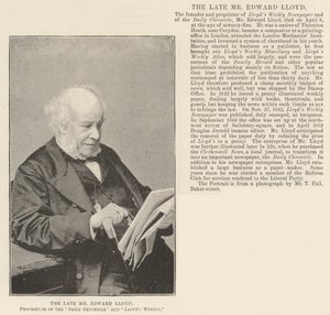 Nieżyjący już pan Edward Lloyd, właściciel Daily Chronicle i Lloyds Weekly autorstwa English Photographer