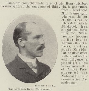 Nieżyjący Pan H H Wainwright autorstwa English Photographer
