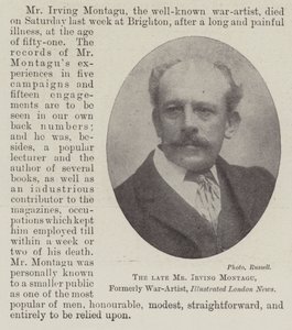 Nieżyjący już pan Irving Montagu, były artysta wojenny, Illustrated London News autorstwa English Photographer