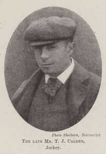 Nieżyjący już pan T J Calder, Jockey autorstwa English Photographer