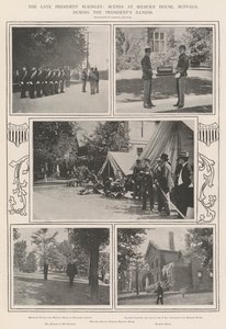 Nieżyjący już prezydent McKinley, Sceny w Milburn House, Buffalo, podczas choroby prezydentów