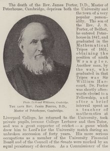 Nieżyjący już wielebny James Porter, DD, mistrz Peterhouse, Cambridge autorstwa English Photographer