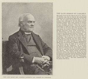 Nieżyjący wielebny Harvey Goodwin, DD, biskup Carlisle autorstwa English Photographer