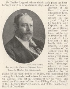 Nieżyjący już Sir Charles Legard, Baronet, dawniej członek Scarborough autorstwa English Photographer