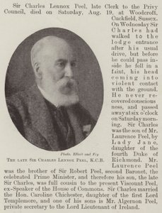 Nieżyjący już Sir Charles Lennox Peel, KCB autorstwa English Photographer