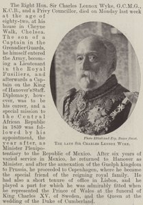Nieżyjący już Sir Charles Lennox Wyke autorstwa English Photographer