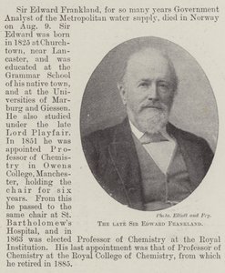 Nieżyjący już Sir Edward Frankland autorstwa English Photographer
