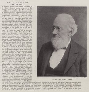 Nieżyjący sir Isaac Pitman autorstwa English Photographer