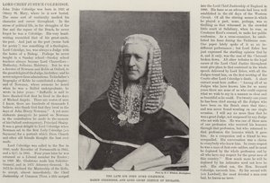 Nieżyjący już sir John Duke Coleridge, baron Coleridge i Lord Chief Justice of England autorstwa English Photographer
