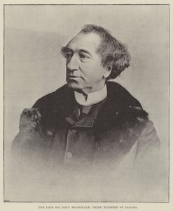Nieżyjący już Sir John Macdonald, premier Kanady autorstwa English Photographer