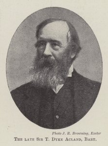Nieżyjący już Sir T Dyke Acland, Baronet autorstwa English Photographer