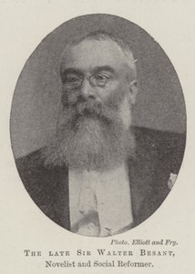 Nieżyjący już Sir Walter Besant, powieściopisarz i reformator społeczny autorstwa English Photographer