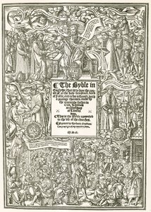 Strona tytułowa Biblii Cranmersa, AD 1540 autorstwa English Photographer