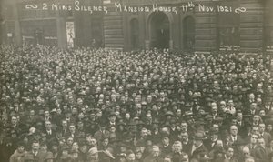 Dwie minuty ciszy w Mansion House, Londyn, 11 listopada 1921 autorstwa English Photographer