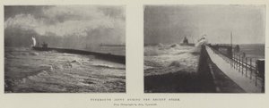 Molo w Tynemouth podczas niedawnej burzy autorstwa English Photographer