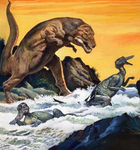 Tyrannosaurus Rex, z filmu "W poszukiwaniu dinozaurów autorstwa English Photographer