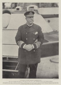 Wiceadmirał Sir Henry Frederick Stephenson, KCB, oficer marynarki, który w przypadku wojny odegrałby bardzo znaczącą rolę w naszej obronie narodowej autorstwa English Photographer