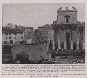 Widok na Forum Romanum, przedstawiające domy Fiori przedstawione rządowi włoskiemu autorstwa English Photographer