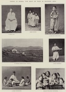 Widoki w Korei, miejscu wojny w Azji Wschodniej