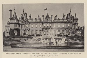 Waddesdon Manor, Aylesbury, siedziba zmarłego barona Ferdinanda Rothschilda, posła autorstwa English Photographer