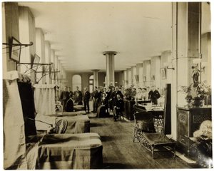 Oddział w szpitalu św. Tomasza w Londynie, ok. 1890 r. autorstwa English Photographer