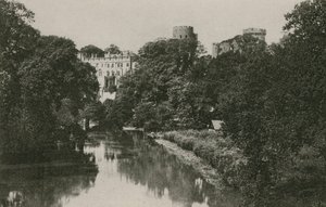 Zamek Warwick, od Avon autorstwa English Photographer