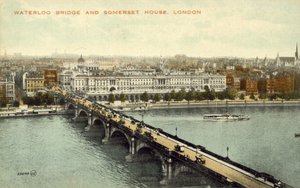 Waterloo Bridge i Somerset House (kolorowe zdjęcie) autorstwa English Photographer