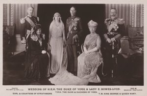Ślub J.R.H. księcia Yorku i lady E. Bowes-Lyon autorstwa English Photographer