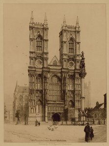 Wieża Zachodnia i Pomnik Krymu w Opactwie Westminsterskim autorstwa English Photographer
