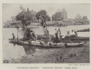 Regaty Weybridge, Robinson Crusoe Prize Boat autorstwa English Photographer