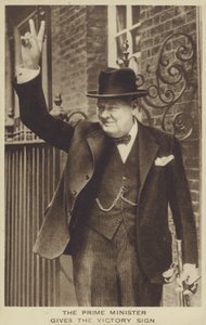Winston Churchill (czarno-białe zdjęcie) autorstwa English Photographer