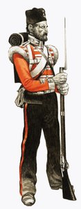 89. Szeregowiec piechoty 1854 Grenadier autorstwa English School