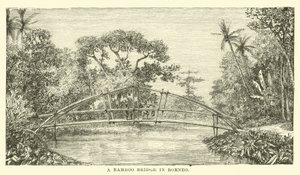 Bambusowy most na Borneo autorstwa English School