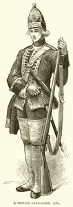 Grenadier brytyjski, 1782 autorstwa English School