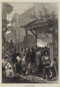 Proklamacja chińska (rycina) autorstwa English School