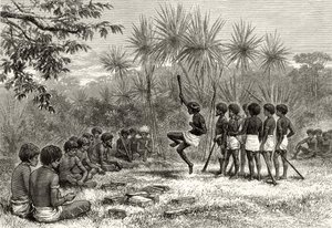 A Corroboree, ok. 1880, z „Australian Pictures” Howarda Willoughby