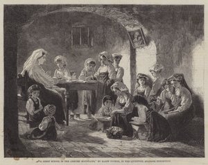 Szkoła dla dziewcząt w górach Abruzzi (grafika) autorstwa English School