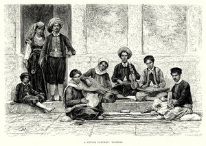 Koncert żydowski: Tlemcen (rycina) autorstwa English School