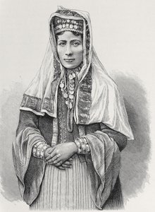 Kurdyjka, z „Historii ludzkości”, t. III, prof. Friedricha Ratzela, 1898 (rycina) autorstwa English School