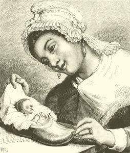 Kołyska karła (grawerunek) autorstwa English School