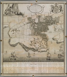 Plan miasta i cytadeli Plymouth autorstwa English School