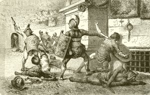 Święto rzymskie. Walka gladiatorów. Pokonani przemawiają do Widzów autorstwa English School